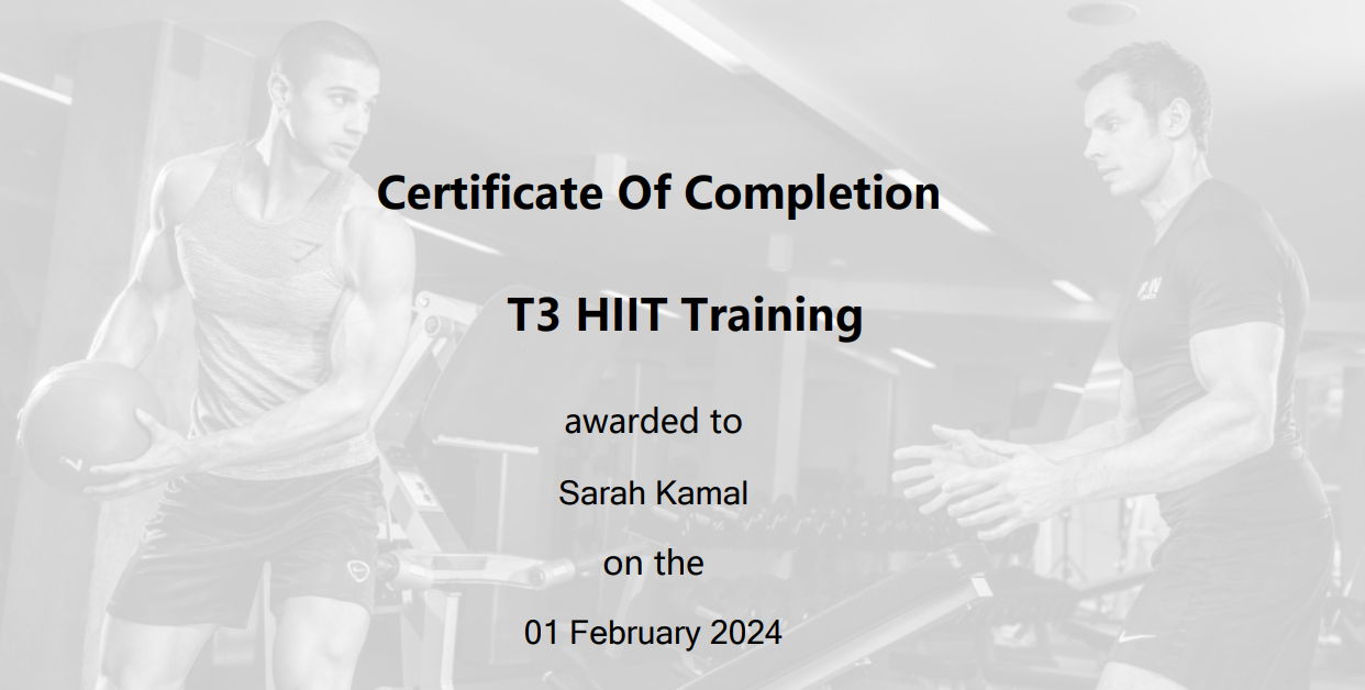 T3 Certificate - MSD